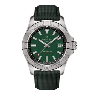 Breitling Avenger Automatic 42mm Mens Watch Green Leather A17328101L1X1