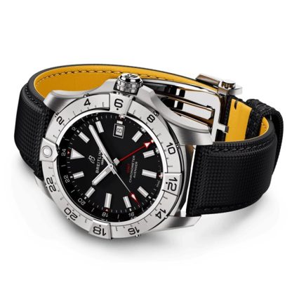 Breitling Avenger Automatic GMT 44mm Mens Watch Black Leather A32320101B1X1 - Image 4