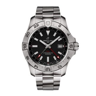 Breitling Avenger Automatic GMT 44mm Mens Watch Black Stainless Steel A32320101B1A1