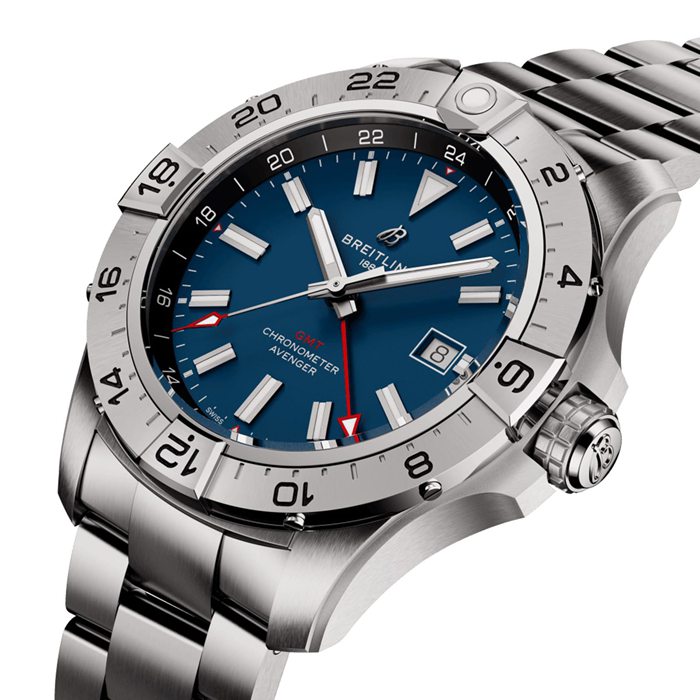 Breitling Avenger Automatic GMT 44mm Mens Watch Blue Stainless Steel A32320101C1A1 - Image 3
