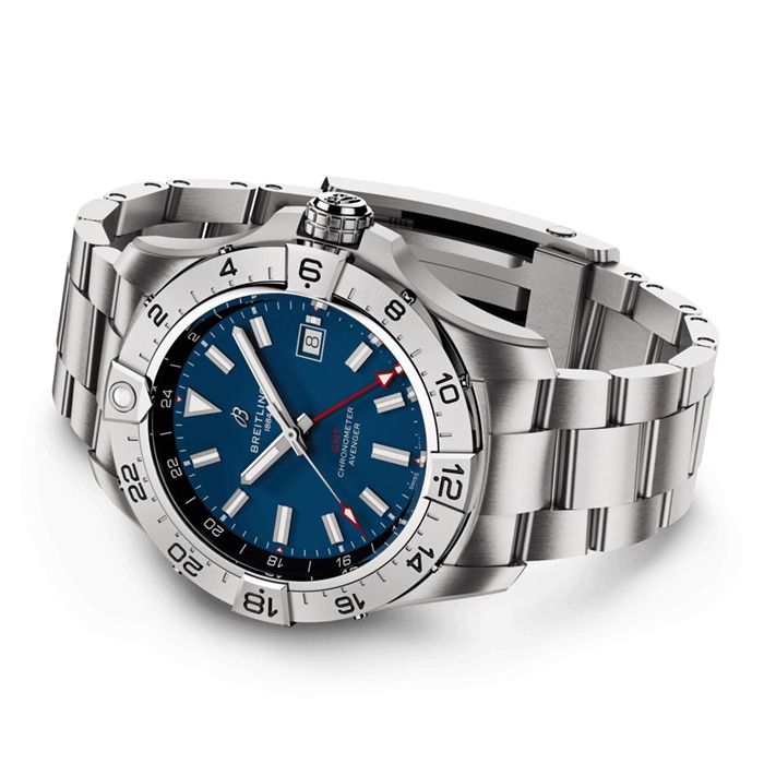 Breitling Avenger Automatic GMT 44mm Mens Watch Blue Stainless Steel A32320101C1A1 - Image 4