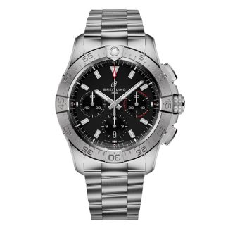 Breitling Avenger B01 Chronograph 42 Mens Watch Black Stainless Steel AB0146101B1A1