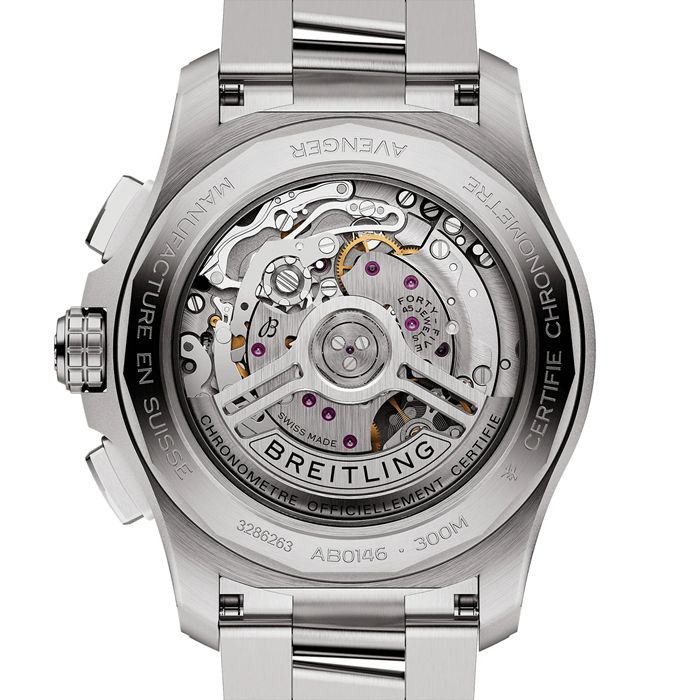 Breitling Avenger B01 Chronograph 42 Mens Watch Blue Stainless Steel AB0146101C1A1 - Image 4