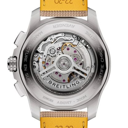 Breitling Avenger B01 Chronograph 44mm Mens Watch Beige Leather AB0147101A1X1 - Image 2