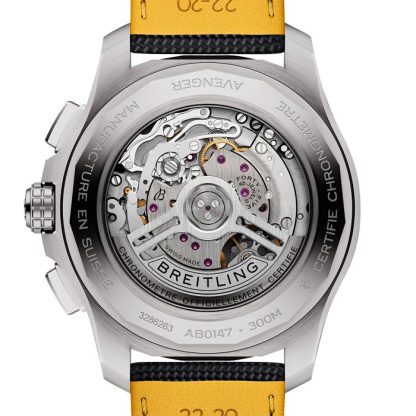 Breitling Avenger Chronograph B01 44mm Mens Watch Black Leather AB0147101B1X1 - Image 2