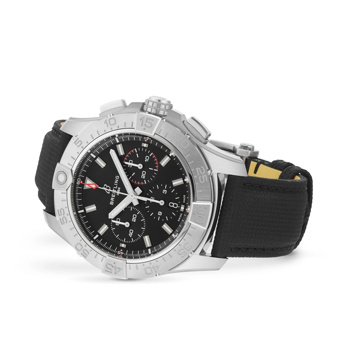 Breitling Avenger Chronograph B01 44mm Mens Watch Black Leather AB0147101B1X1 - Image 3