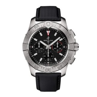 Breitling Avenger Chronograph B01 44mm Mens Watch Black Leather AB0147101B1X1