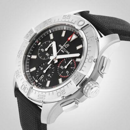 Breitling Avenger Chronograph B01 44mm Mens Watch Black Leather AB0147101B1X1 - Image 5