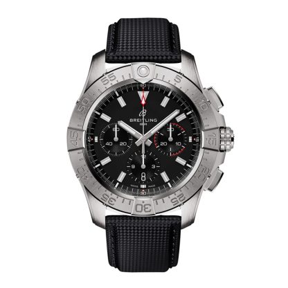 Breitling Avenger Chronograph B01 44mm Mens Watch Black Leather AB0147101B1X1