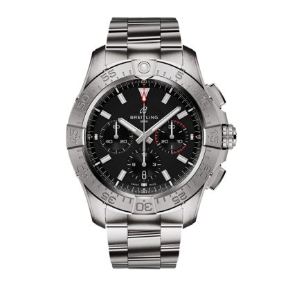 Breitling Avenger Chronograph B01 44mm Mens Watch Black Stainless Steel AB0147101B1A1