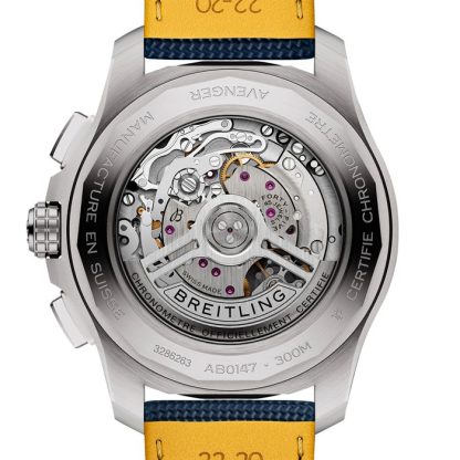 Breitling Avenger Chronograph B01 44mm Mens Watch Blue Leather AB0147101C1X1 - Image 2