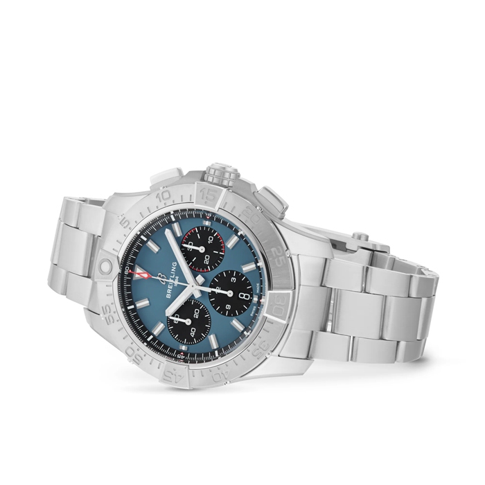 Breitling Avenger Chronograph B01 44mm Mens Watch Blue Stainless Steel AB0147101C1A1 - Image 3