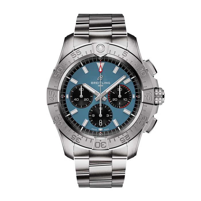 Breitling Avenger Chronograph B01 44mm Mens Watch Blue Stainless Steel AB0147101C1A1