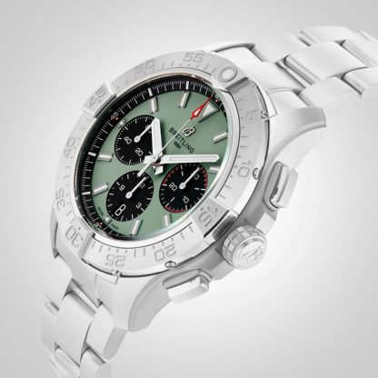 Breitling Avenger Chronograph B01 44mm Mens Watch Green Stainless Steel AB0147101L1A1 - Image 5