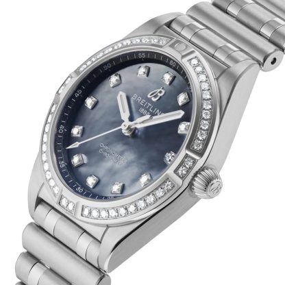Breitling Chronomat 28mm Ladies Watch Black Mother Of Pearl A72310531G1A1 - Image 5