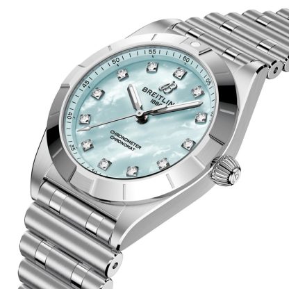 Breitling Chronomat 28mm Ladies Watch Blue Mother Of Pearl A72310101C1A1 - Image 2