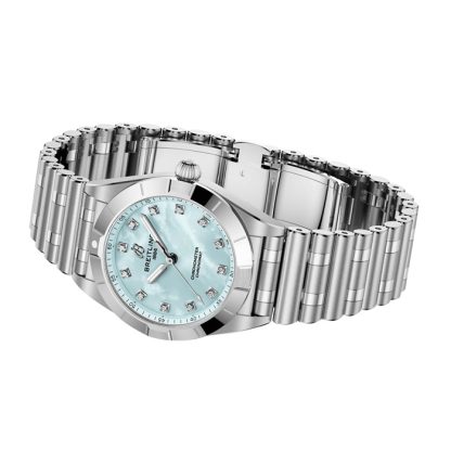 Breitling Chronomat 28mm Ladies Watch Blue Mother Of Pearl A72310101C1A1 - Image 3