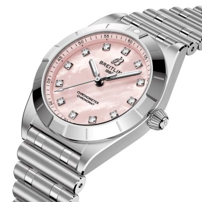 Breitling Chronomat 28mm Ladies Watch Pink Mother Of Pearl A72310101K1A1 - Image 2
