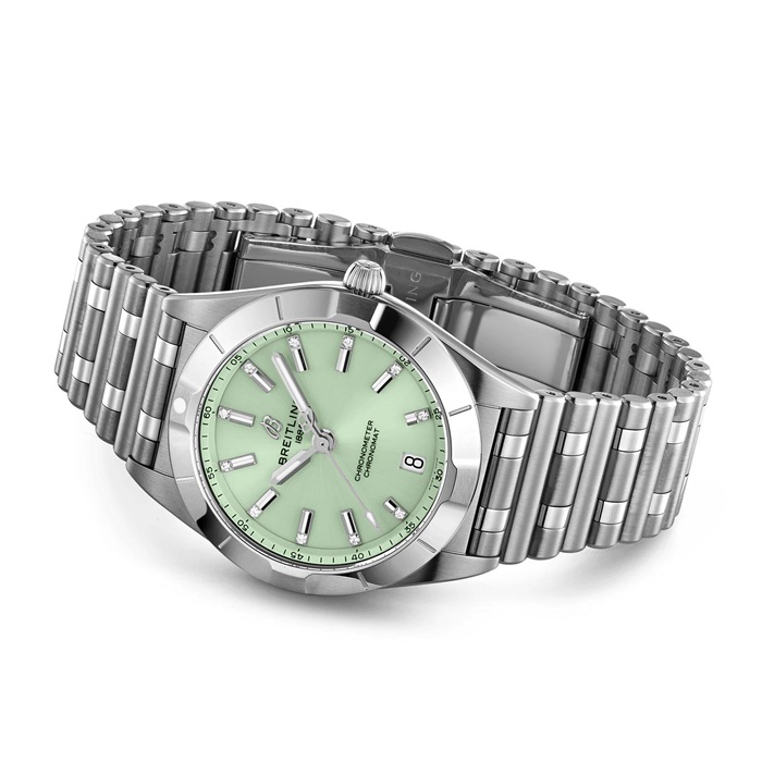 Breitling Chronomat 32 Stainless Steel Mint Green Watch A77310101L1A1 - Image 3