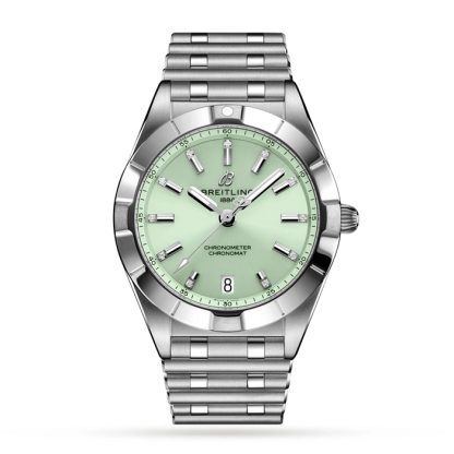 Breitling Chronomat 32 Stainless Steel Mint Green Watch A77310101L1A1