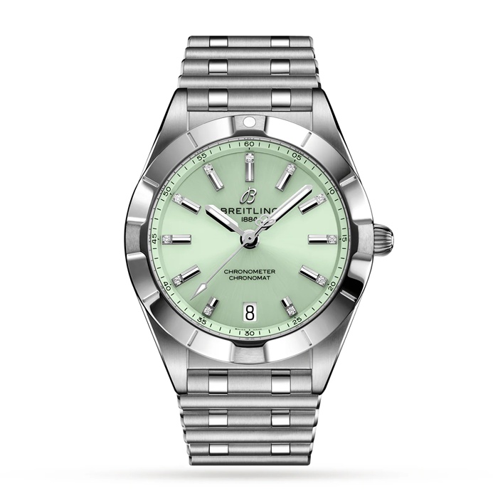 Breitling Chronomat 32 Stainless Steel Mint Green Watch A77310101L1A1