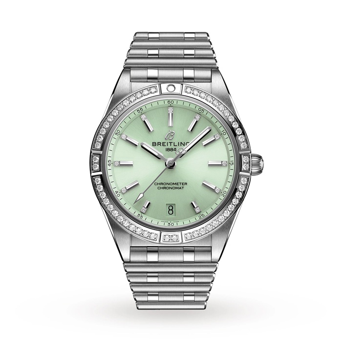 Breitling Chronomat Automatic 36 Mint Green Watch A10380591L1A1