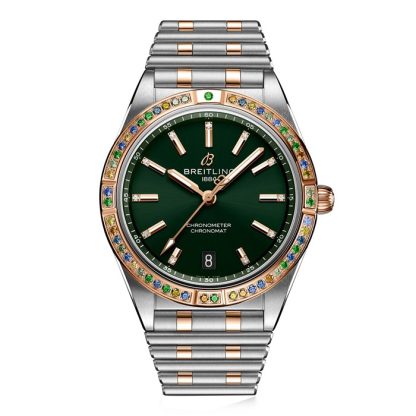 Breitling Chronomat Automatic 36 South Sea Green Stainless Steel & 18ct Rose Gold Bracelet Ladies Watch U10380611L1U1