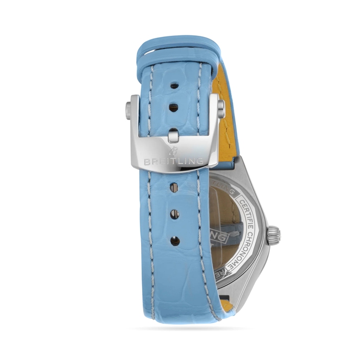 Breitling Chronomat Automatic 36 South Sea Ice Blue Leather Strap Ladies Watch G10380611C1P1 - Image 4