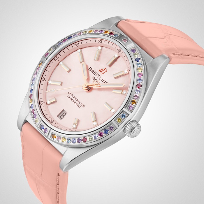 Breitling Chronomat Automatic 36 South Sea Pink Leather Strap Ladies Watch G10380BB1K1P1 - Image 5