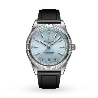 Breitling Chronomat Automatic 36 Stainless Steel & 18k grey gold Rubber Strap Ice Blue Watch G10380591C1S1
