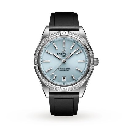 Breitling Chronomat Automatic 36 Stainless Steel & 18k grey gold Rubber Strap Ice Blue Watch G10380591C1S1