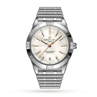 Breitling Chronomat Automatic 36 Stainless Steel Mother of Pearl Watch A10380101A4A1