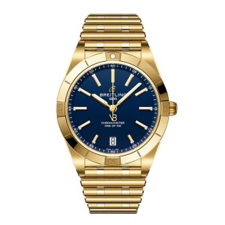Breitling Chronomat Automatic 36mm Victoria Beckham Limited Edition Ladies Watch Midnight Blue Yellow Gold K103801A1C1K1