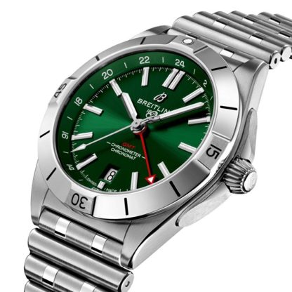 Breitling Chronomat Automatic GMT 40 Green Dial Watch A32398101L1A1 - Image 3