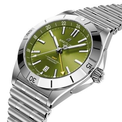 Breitling Chronomat Automatic GMT Giannis Antetokounmpo 40mm Mens Watch Green A32398A11L1A1 - Image 3