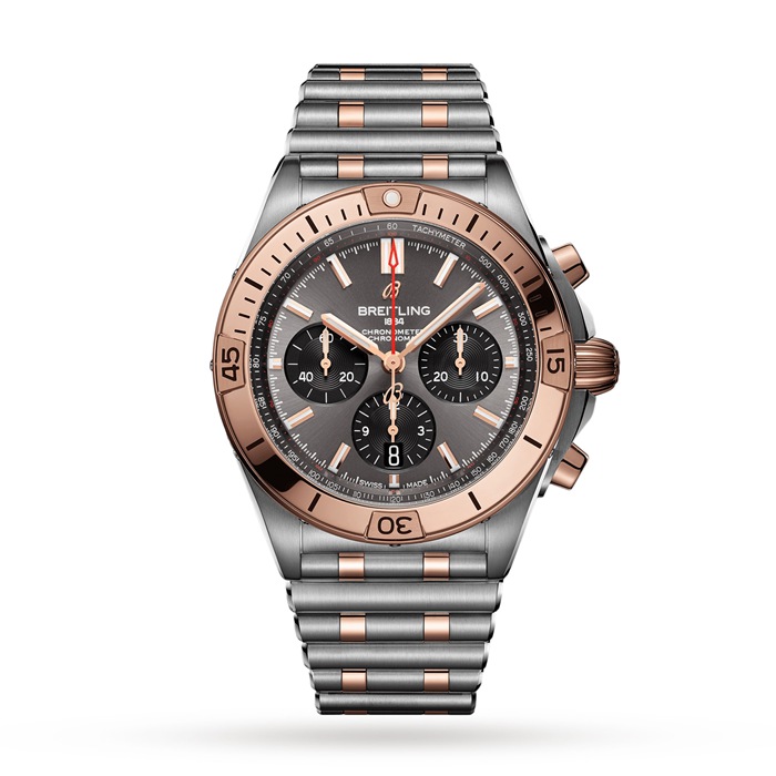 Breitling Chronomat B01 42 Stainless Steel & 18k Red Gold Watch UB0134101B1U1