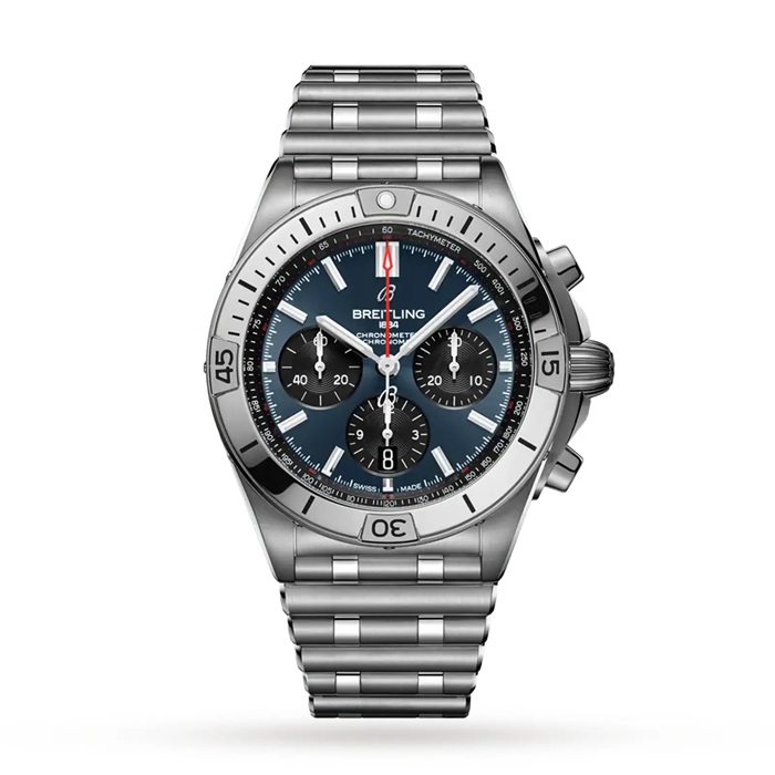 Breitling Chronomat B01 42 Stainless Steel Blue Watch AB0134101C1A1