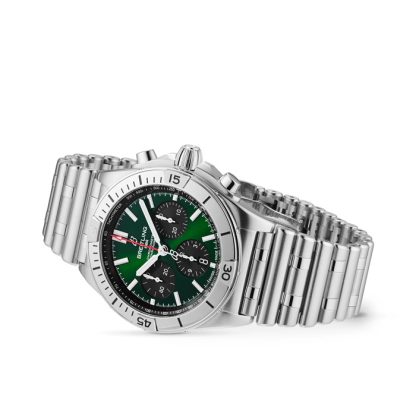 Breitling Chronomat B01 42 Stainless Steel Green Watch AB0134101L1A1 - Image 2