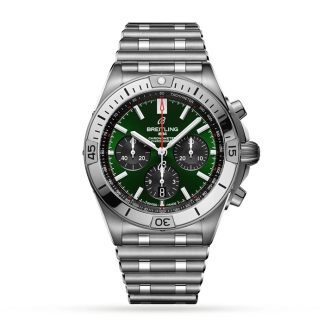 Breitling Chronomat B01 42 Stainless Steel Green Watch AB0134101L1A1