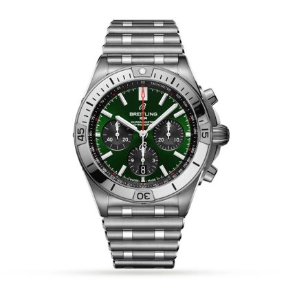 Breitling Chronomat B01 42 Stainless Steel Green Watch AB0134101L1A1