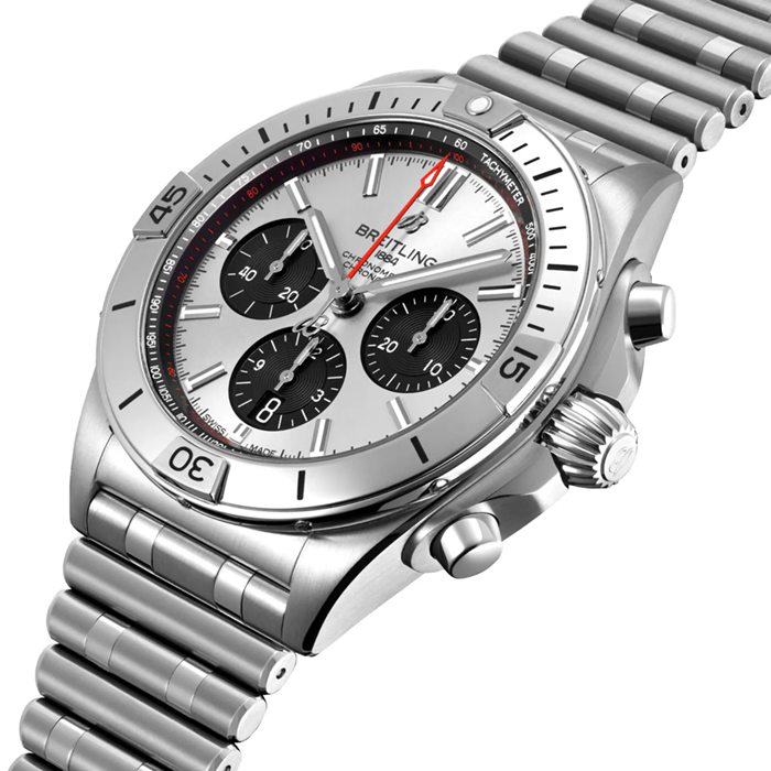 Breitling Chronomat B01 42 Stainless Steel Silver Watch AB0134101G1A1 - Image 2