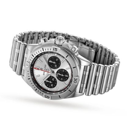 Breitling Chronomat B01 42 Stainless Steel Silver Watch AB0134101G1A1 - Image 3