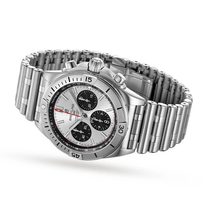 Breitling Chronomat B01 42 Stainless Steel Silver Watch AB0134101G1A1 - Image 3