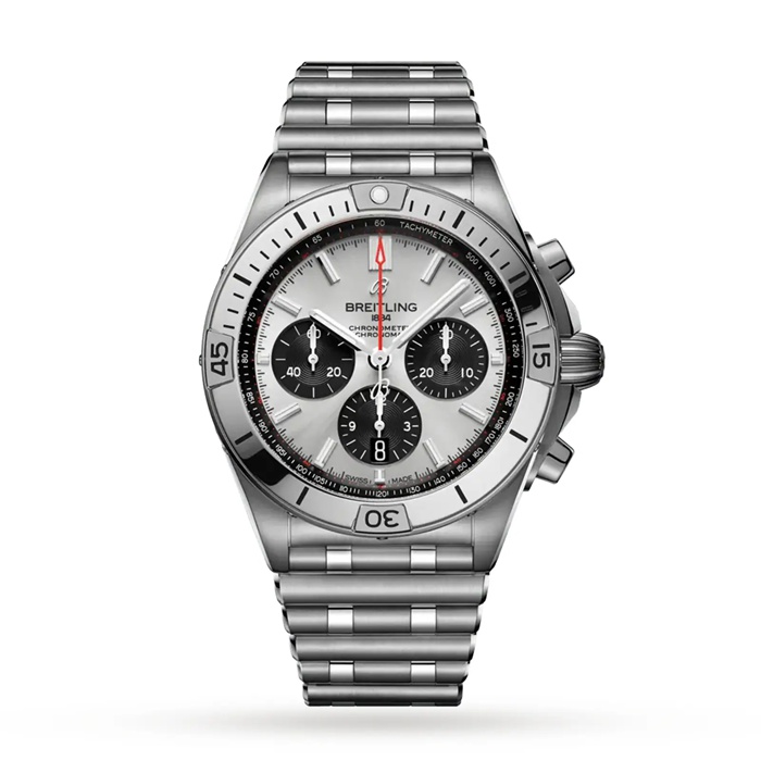Breitling Chronomat B01 42 Stainless Steel Silver Watch AB0134101G1A1