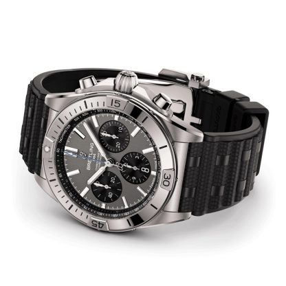 Breitling Chronomat B01 42mm Mens Watch Grey Rubber EB0134101M1S1 - Image 4