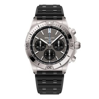 Breitling Chronomat B01 42mm Mens Watch Grey Rubber EB0134101M1S1