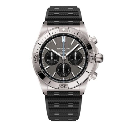 Breitling Chronomat B01 42mm Mens Watch Grey Rubber EB0134101M1S1