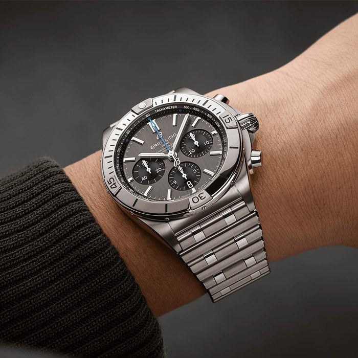 Breitling Chronomat B01 42mm Mens Watch Grey Titanium EB0134101M1E1 - Image 5
