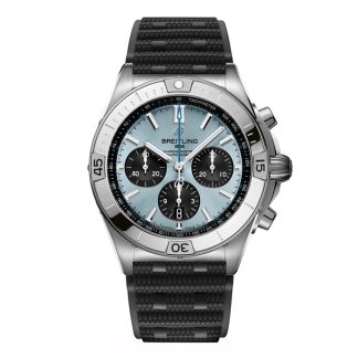 Breitling Chronomat B01 Chronograph 42mm Mens Watch Blue Rubber PB0134101C1S2