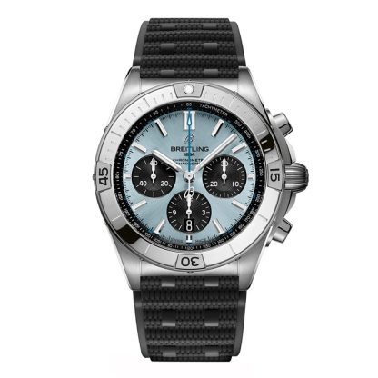 Breitling Chronomat B01 Chronograph 42mm Mens Watch Blue Rubber PB0134101C1S2